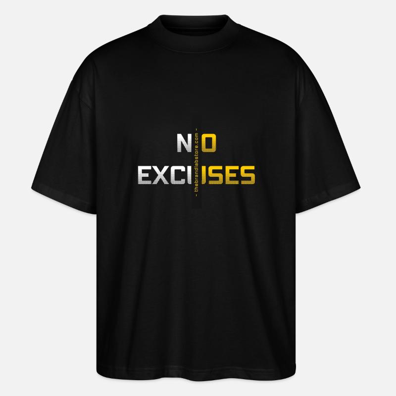 No Excuses - Stanley/Stella Oversized Unisex Bio T-Shirt Blaster 2.0 - Schwarz