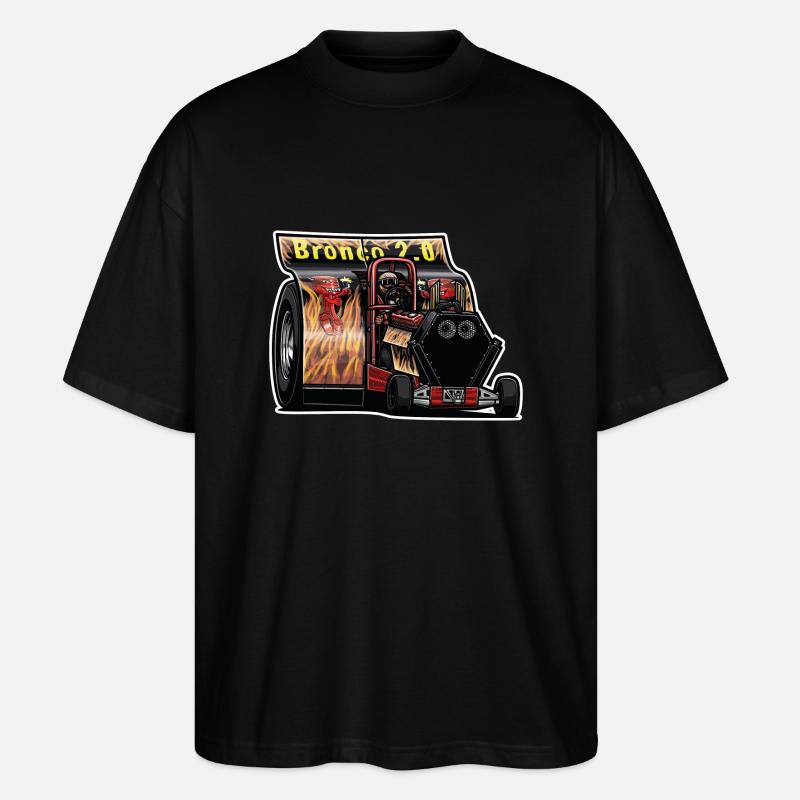 Tractor Pulling // Illustration - Stanley/Stella Oversized Unisex Bio T-Shirt Blaster 2.0 - Schwarz