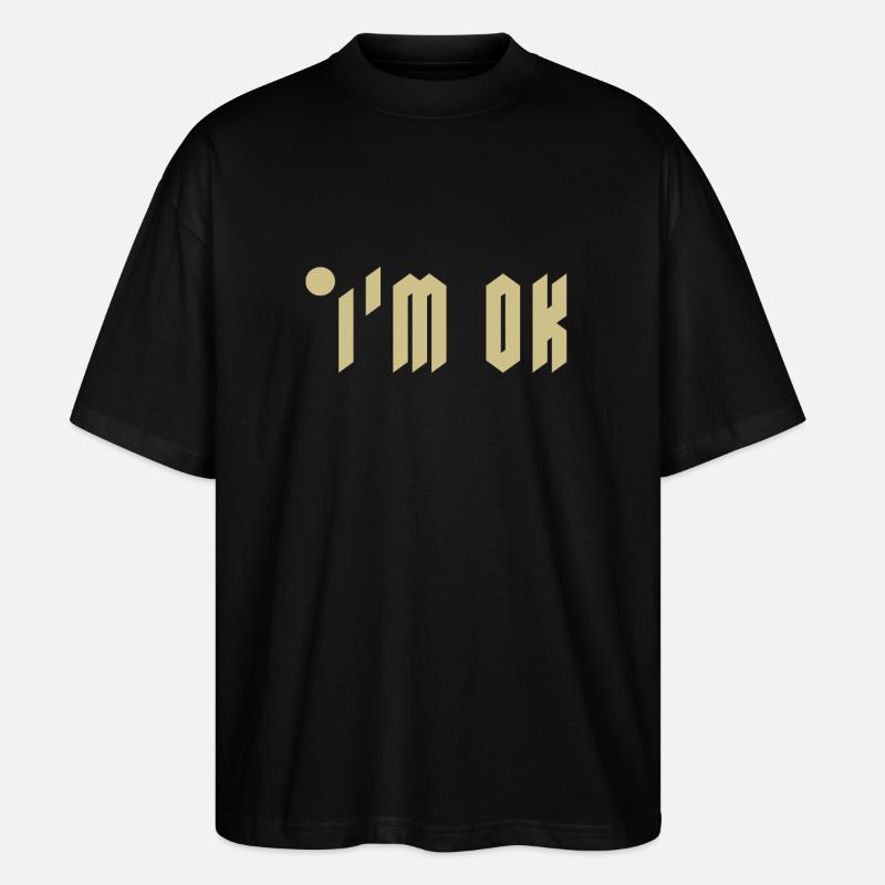 Logo gold - Stanley/Stella Oversized Unisex Bio T-Shirt Blaster 2.0 - Schwarz