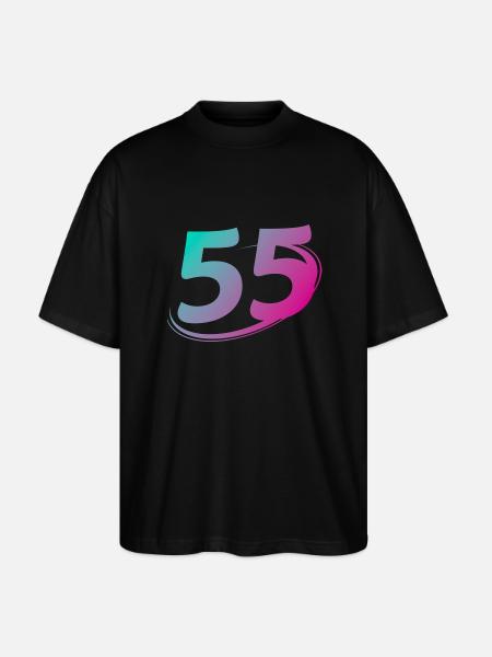 Nummer 55 mehrfarbig - Stanley/Stella Oversized Unisex Bio T-Shirt Blaster 2.0 - Schwarz