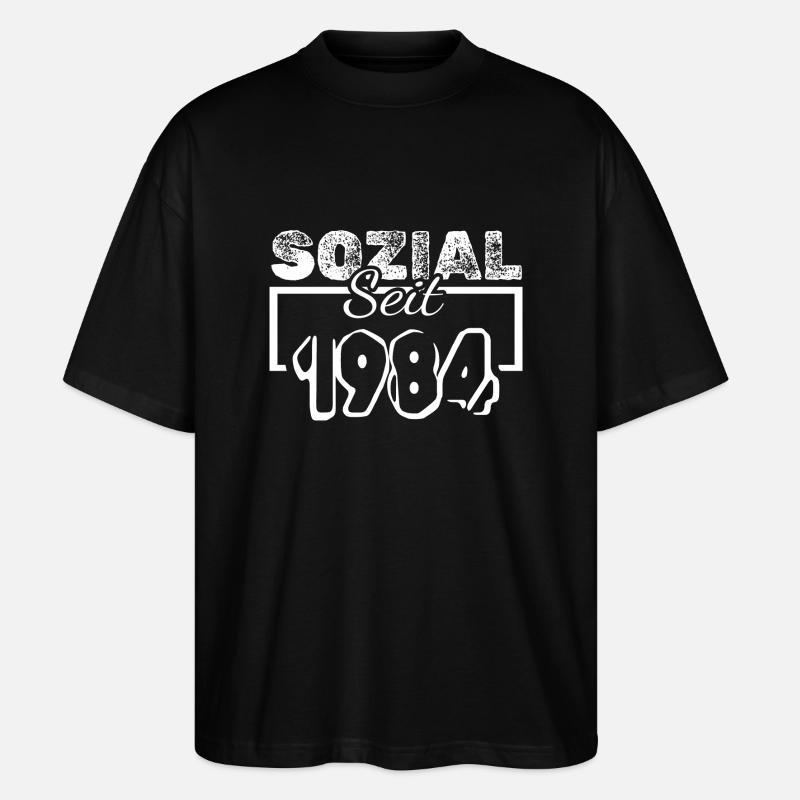Sozial 1984 - Stanley/Stella Oversized Unisex Bio T-Shirt Blaster 2.0 - Schwarz