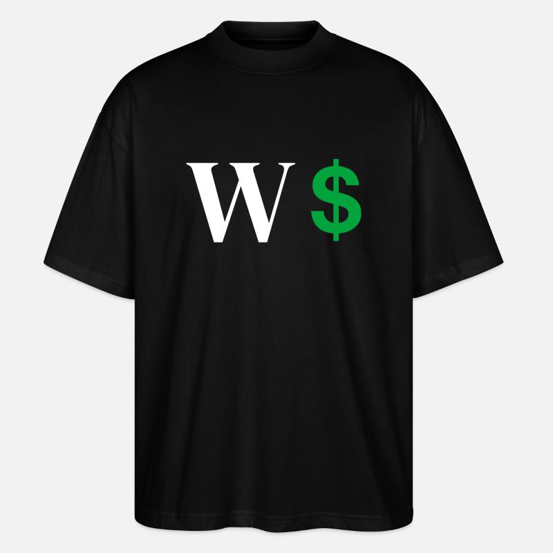 Buchstabe w Dollar - Stanley/Stella Oversized Unisex Bio T-Shirt Blaster 2.0 - Schwarz