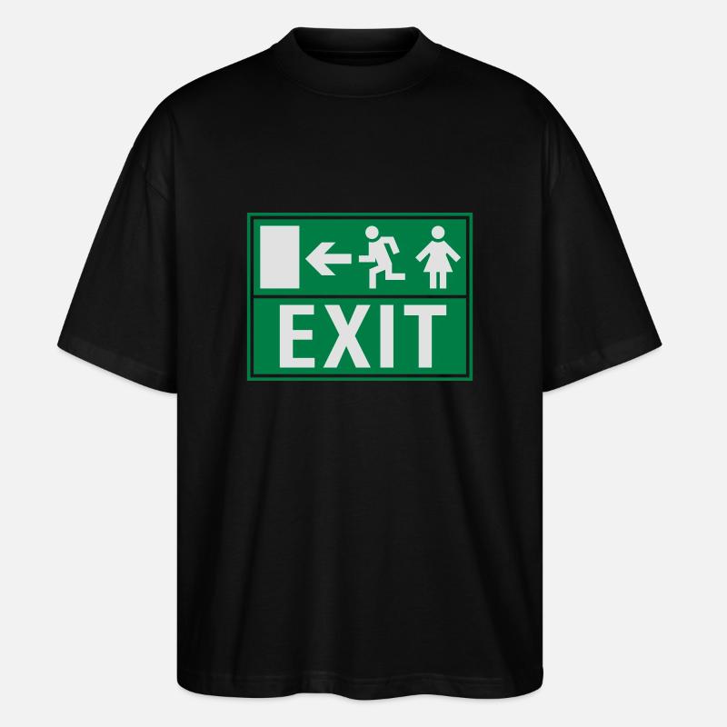 EXIT (NOTAUSGANG) - Stanley/Stella Oversized Unisex Bio T-Shirt Blaster 2.0 - Schwarz