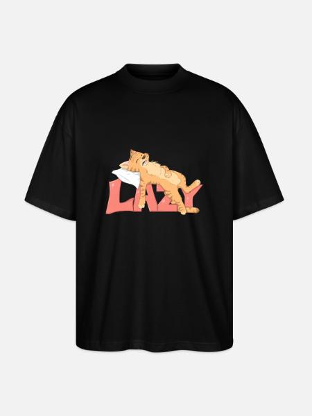 lazy cat - T-shirt bio Blaster 2.0 coupe oversize Stanley/Stella Unisexe - noir