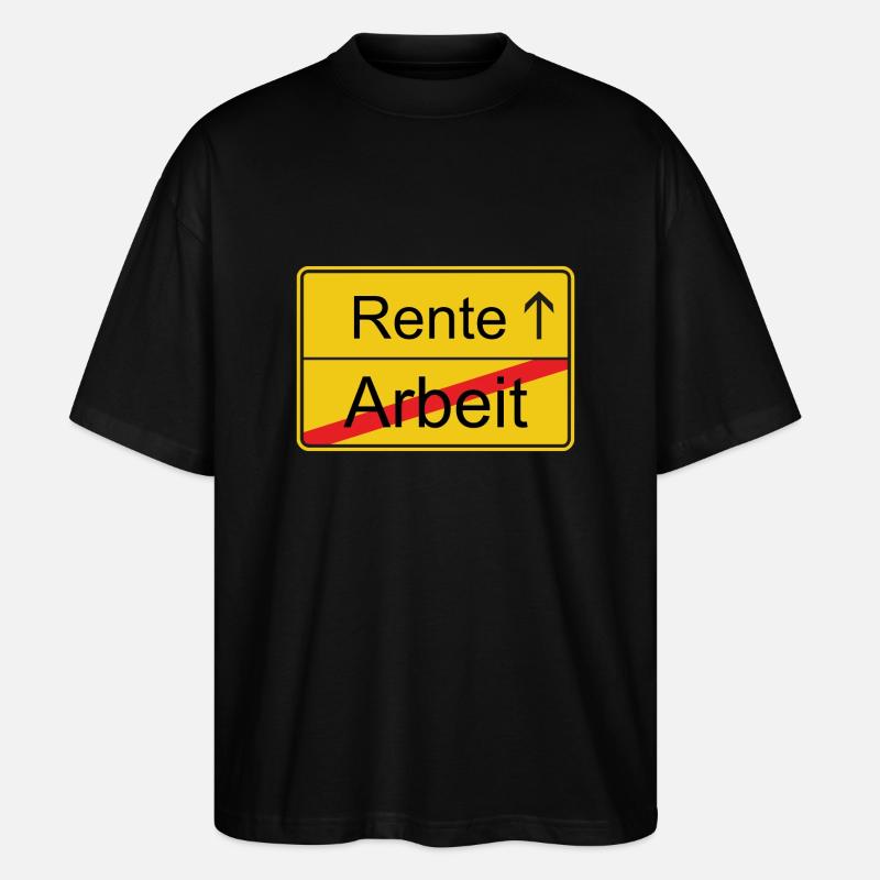 endlich RENTE - Stanley/Stella Oversized Unisex Bio T-Shirt Blaster 2.0 - Schwarz
