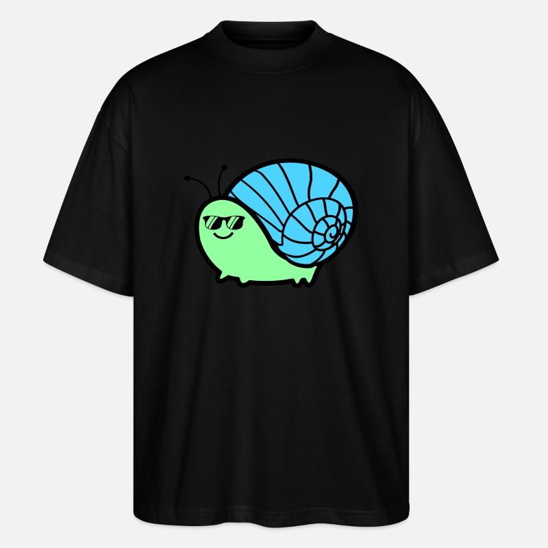 Escargot Cool - T-shirt bio Blaster 2.0 coupe oversize Stanley/Stella Unisexe - noir