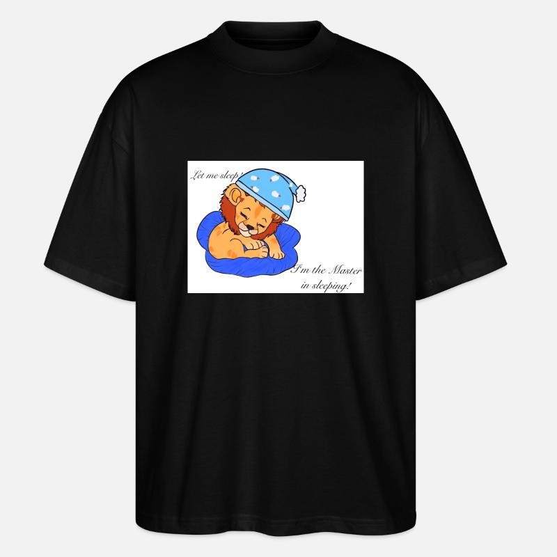 Schlafender Löwe - Stanley/Stella Oversized Unisex Bio T-Shirt Blaster 2.0 - Schwarz