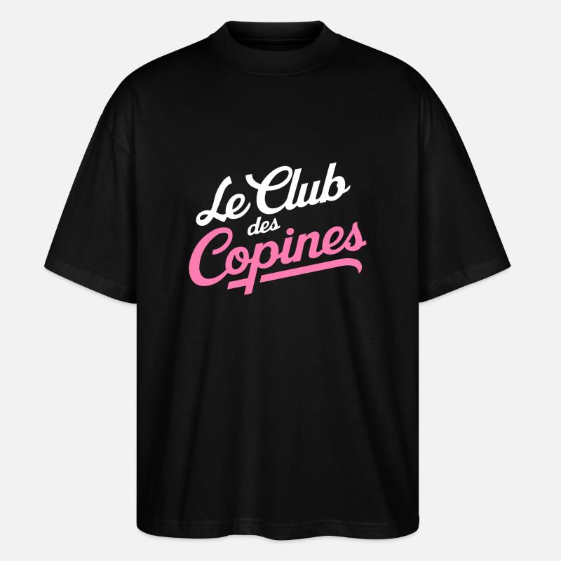 Le club des copines - T-shirt bio Blaster 2.0 coupe oversize Stanley/Stella Unisexe - noir