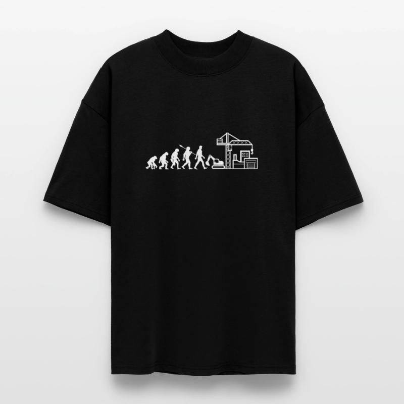 Evolution - Construction Site - Construction Worker Stanley/Stella Oversized Unisex Organic T-shirt Blaster 2.0