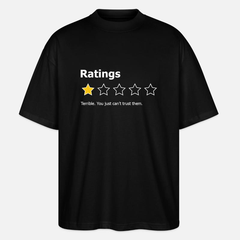 Die Einschaltquoten sind schrecklich - Stanley/Stella Oversized Unisex Bio T-Shirt Blaster 2.0 - Schwarz