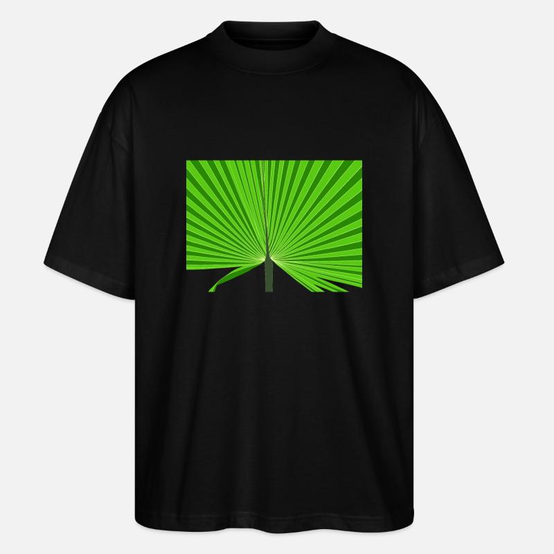 Tropical palm tree / Palmier tropical - T-shirt bio Blaster 2.0 coupe oversize Stanley/Stella Unisexe - noir
