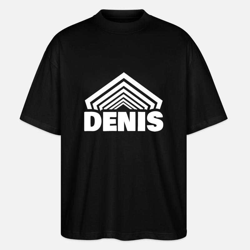 First name Denis - Stanley/Stella Oversized Unisex Organic T-shirt Blaster 2.0 - black