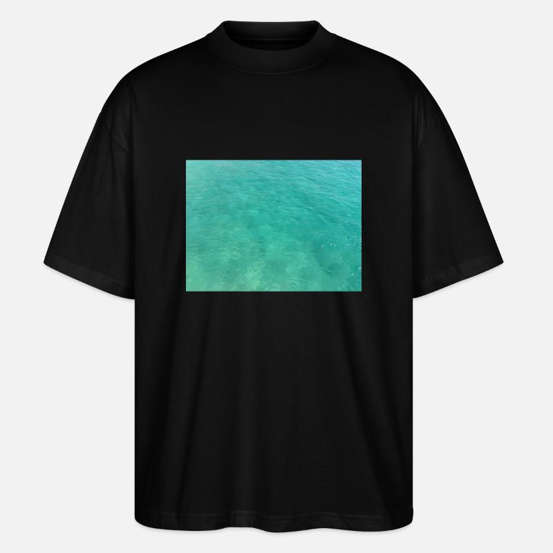 Türkisfarbenes Meer - Stanley/Stella Oversized Unisex Bio T-Shirt Blaster 2.0 - Schwarz
