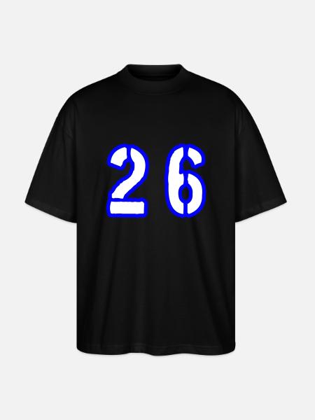 26 Number Symbol - Stanley/Stella Oversized Unisex Organic T-shirt Blaster 2.0 - black