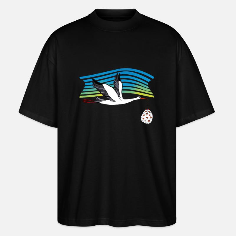 Vogel - Stanley/Stella Oversized Unisex Bio T-Shirt Blaster 2.0 - Schwarz