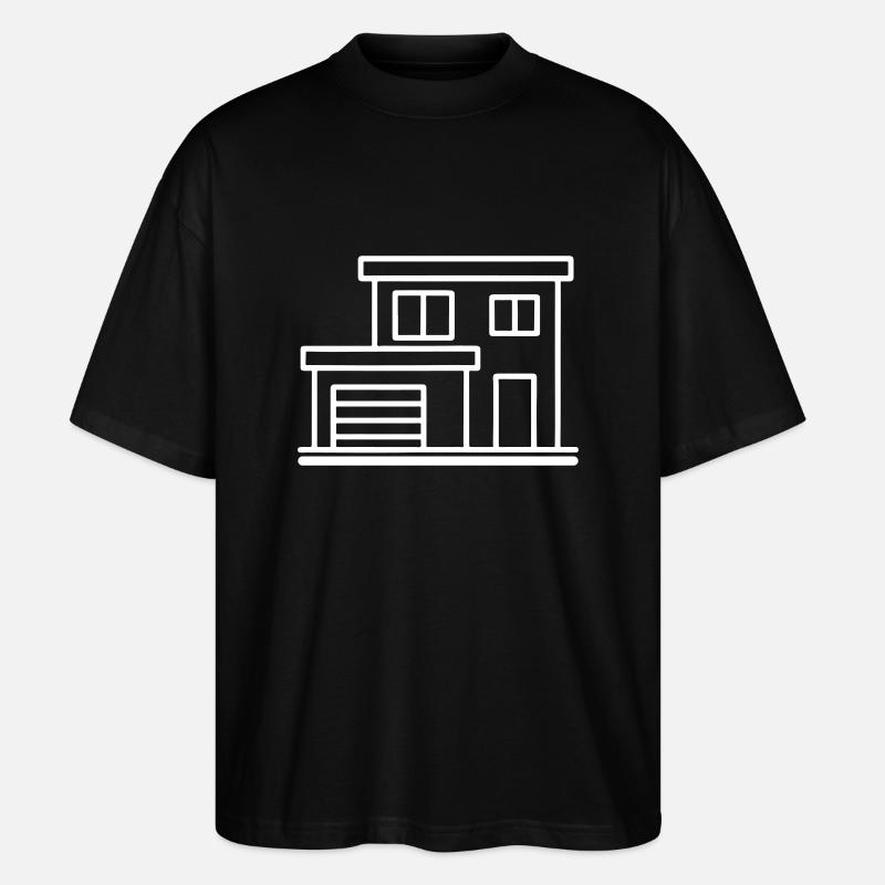 Maison Maison Bâtiment Symbole - T-shirt bio Blaster 2.0 coupe oversize Stanley/Stella Unisexe - noir