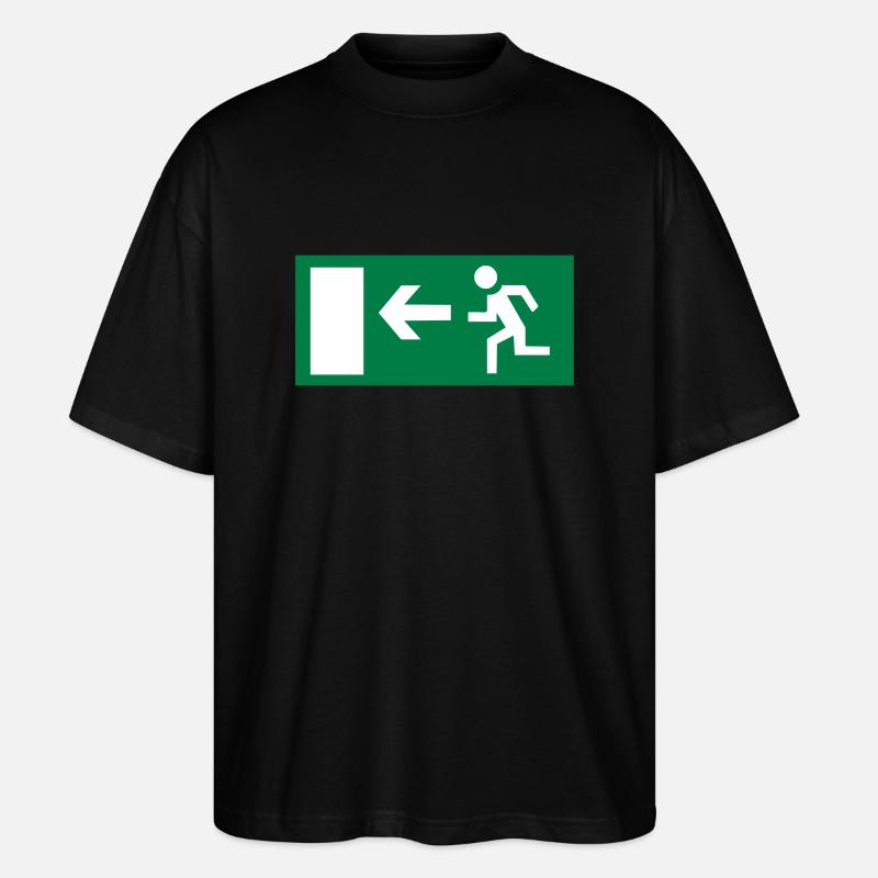 emergency exit - Stanley/Stella Oversized Unisex Organic T-shirt Blaster 2.0 - black