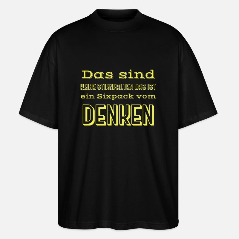 witzige sprüche sixpack - Stanley/Stella Oversized Unisex Bio T-Shirt Blaster 2.0 - Schwarz
