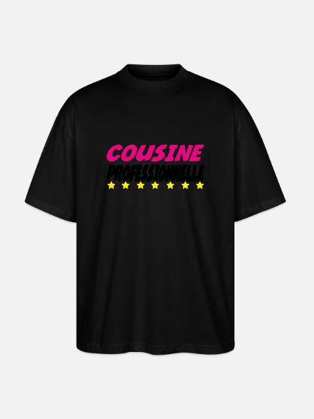 PROFESSIONAL COUSIN - Stanley/Stella Oversized Unisex Organic T-shirt Blaster 2.0 - black