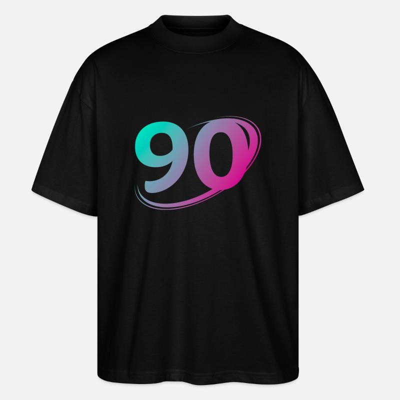 Nummer 90 mehrfarbig - Stanley/Stella Oversized Unisex Bio T-Shirt Blaster 2.0 - Schwarz