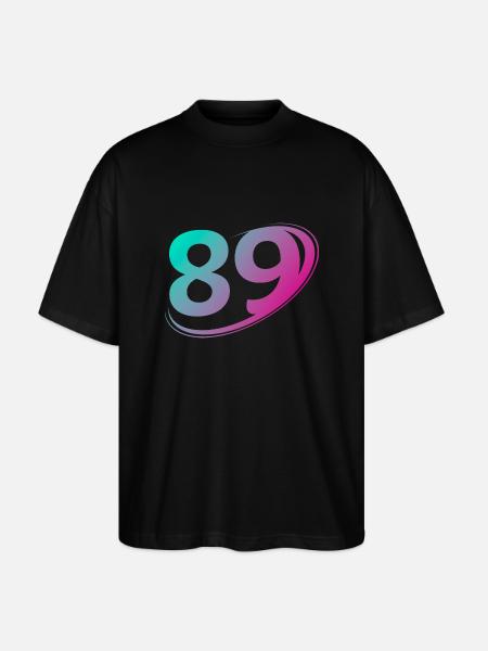 Nummer 89 mehrfarbig - Stanley/Stella Oversized Unisex Bio T-Shirt Blaster 2.0 - Schwarz
