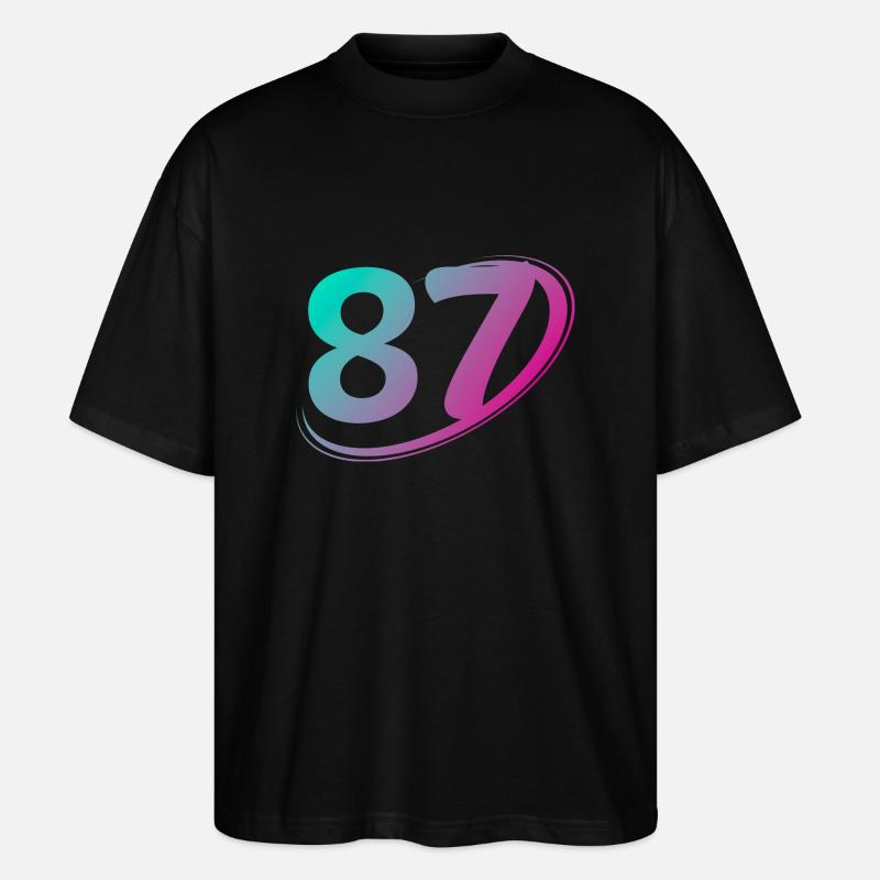 Nummer 87 mehrfarbig - Stanley/Stella Oversized Unisex Bio T-Shirt Blaster 2.0 - Schwarz