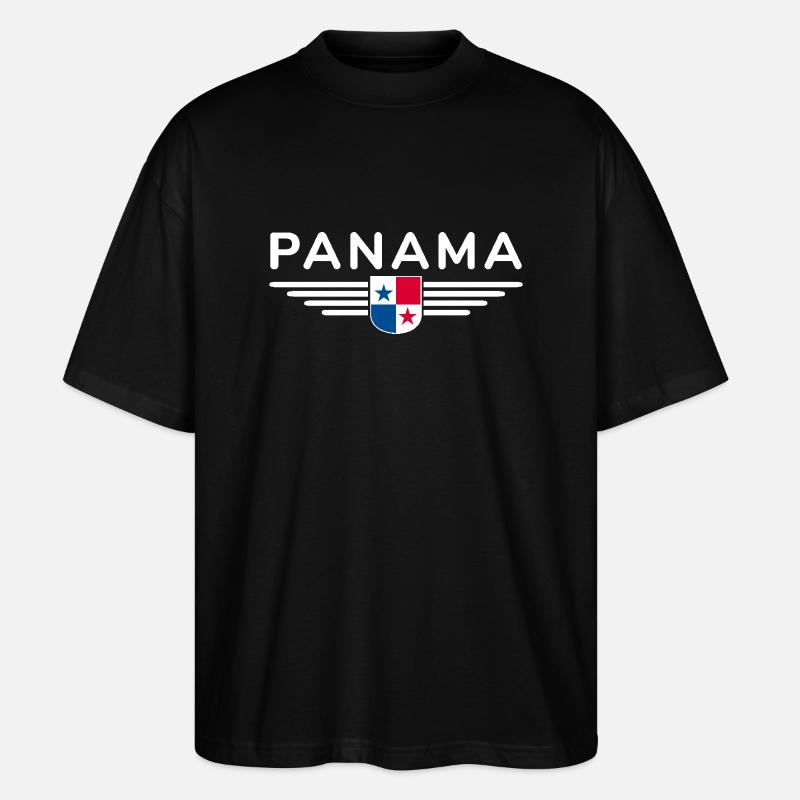 Conception du t-shirt Panama - T-shirt bio Blaster 2.0 coupe oversize Stanley/Stella Unisexe - noir