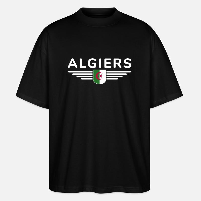 Alger Design – Capitale de l’Algérie - T-shirt bio Blaster 2.0 coupe oversize Stanley/Stella Unisexe - noir