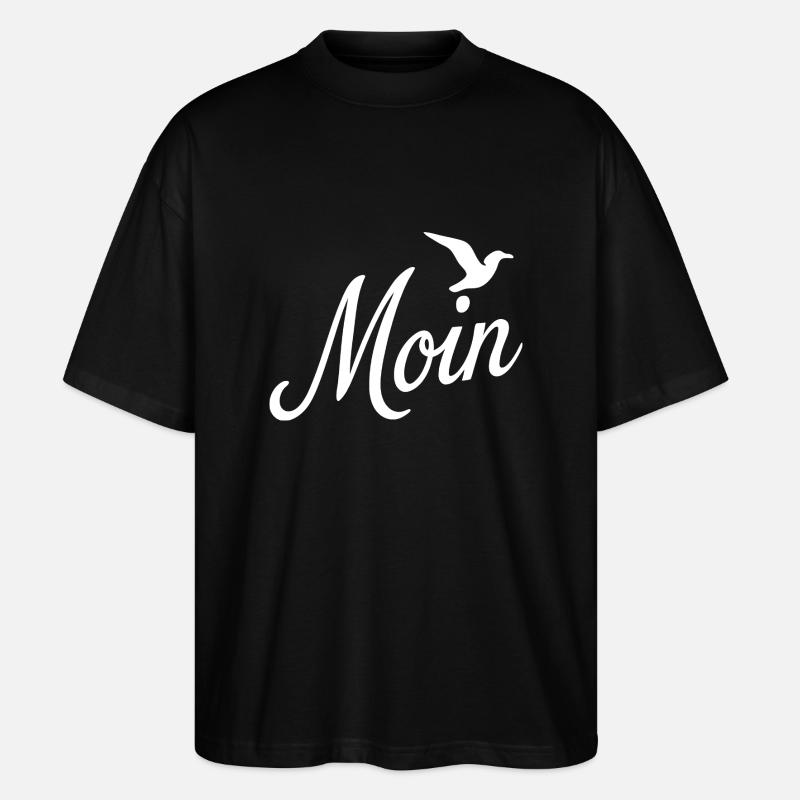 Moin Möwe - Stanley/Stella Oversized Unisex Bio T-Shirt Blaster 2.0 - Schwarz