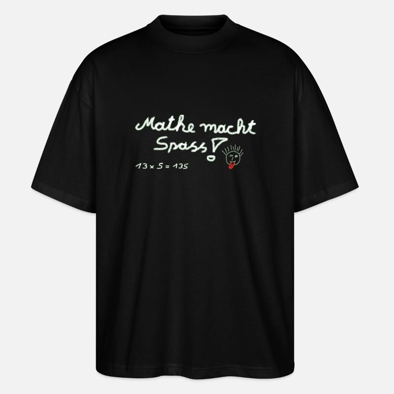 Math est un plaisir! - T-shirt bio Blaster 2.0 coupe oversize Stanley/Stella Unisexe - noir