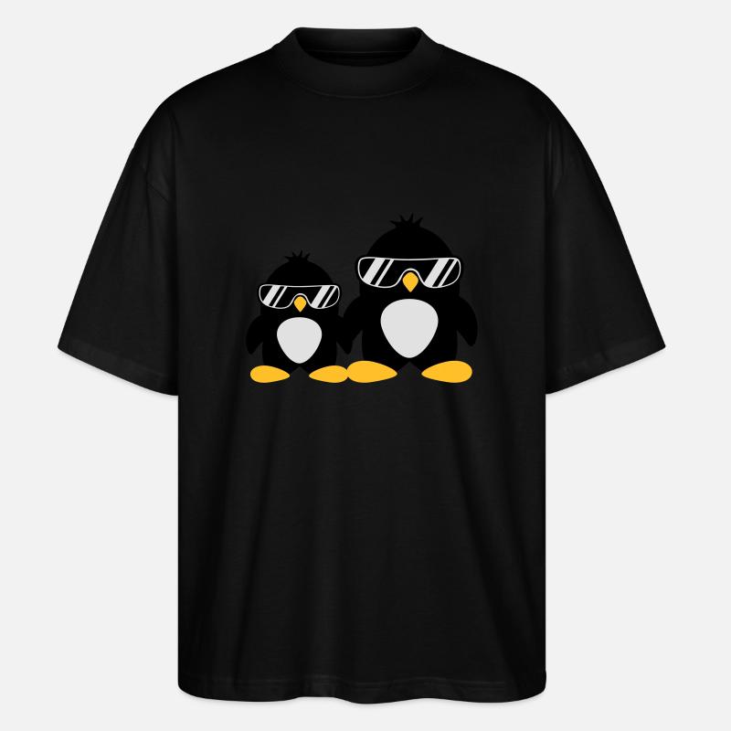 Cool Penguin Dad And Boy - T-shirt bio Blaster 2.0 coupe oversize Stanley/Stella Unisexe - noir