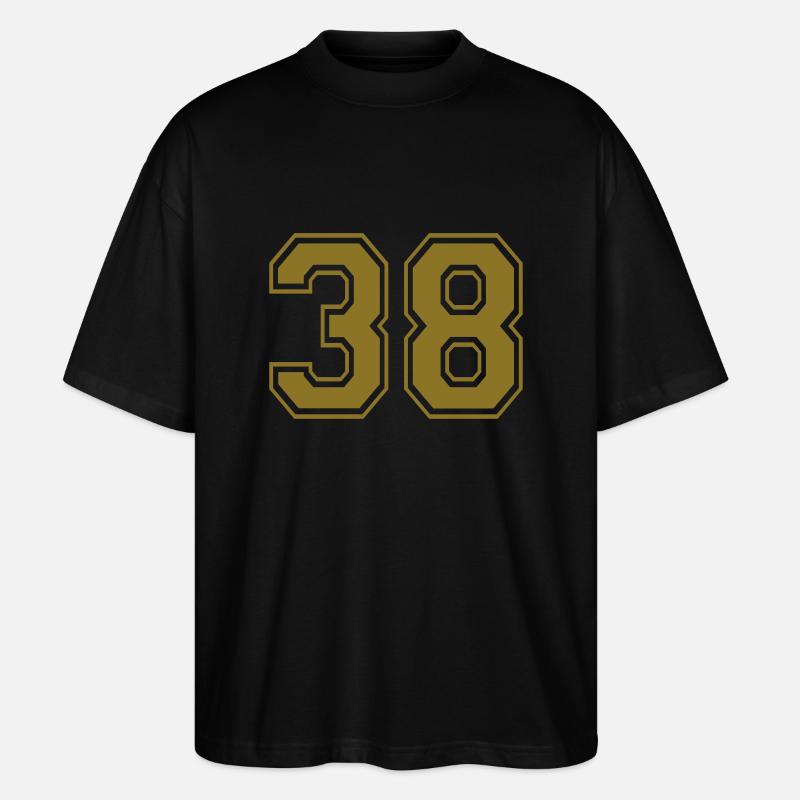 38 - Nummer - Stanley/Stella Oversized Unisex Bio T-Shirt Blaster 2.0 - Schwarz