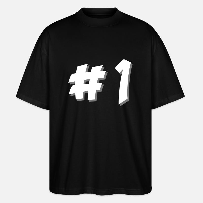 Nummer eins - Stanley/Stella Oversized Unisex Bio T-Shirt Blaster 2.0 - Schwarz