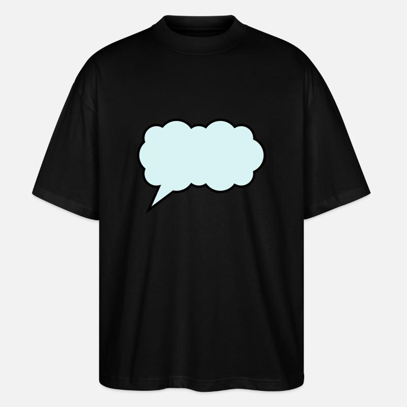 cloud bubble design - Stanley/Stella Oversized Unisex Organic T-shirt Blaster 2.0 - black