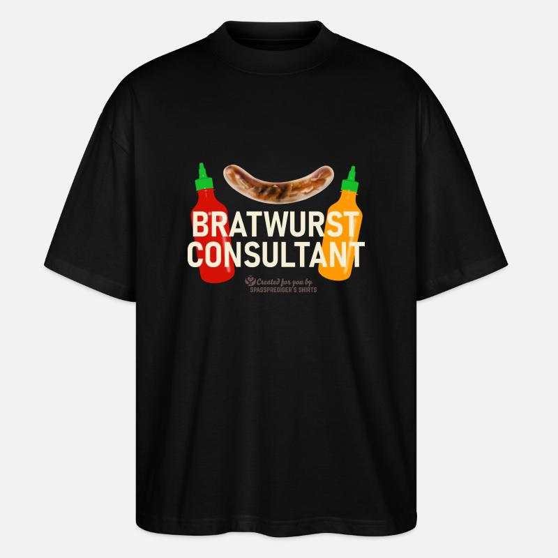 Grillspruch Bratwurst Consultant - Stanley/Stella Oversized Unisex Bio T-Shirt Blaster 2.0 - Schwarz