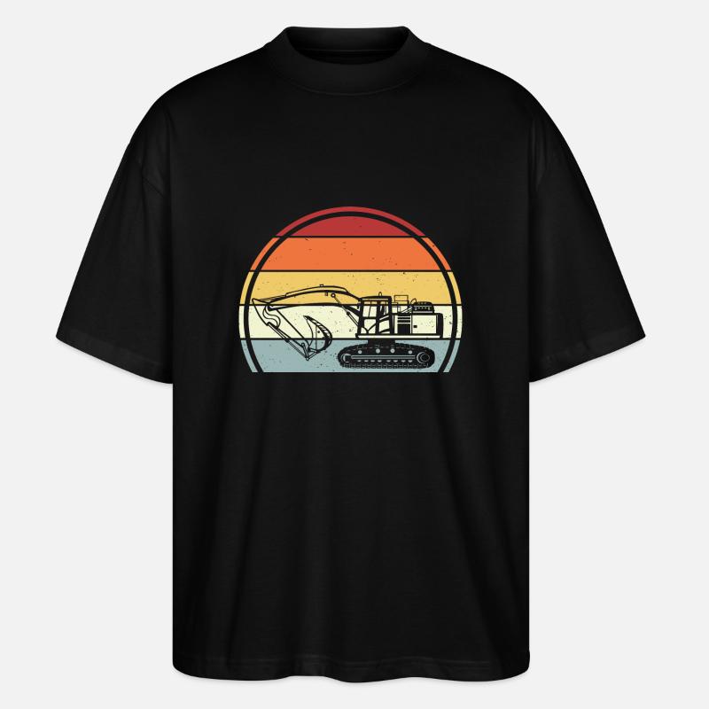 Excavator - Stanley/Stella Oversized Unisex Organic T-shirt Blaster 2.0 - black
