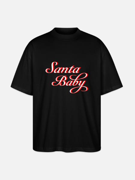 Santa Baby - Stanley/Stella Oversized Unisex Organic T-shirt Blaster 2.0 - black