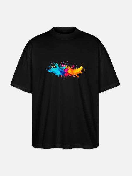 Explosion de Peinture - T-shirt bio Blaster 2.0 coupe oversize Stanley/Stella Unisexe - noir