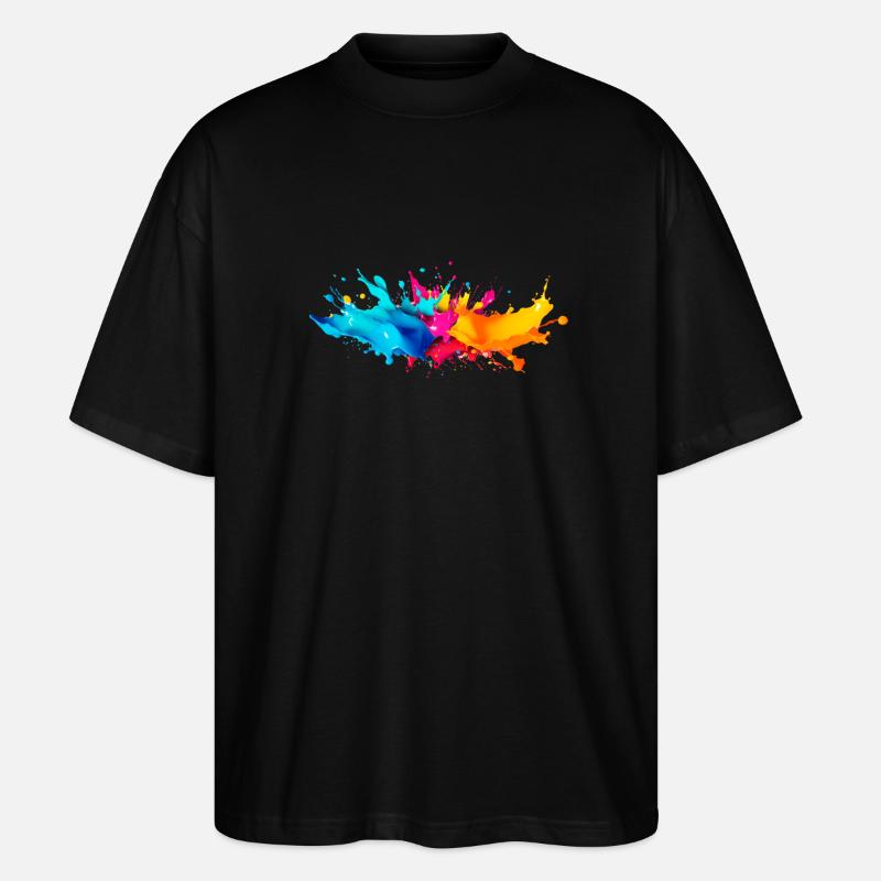Explosion de Peinture - T-shirt bio Blaster 2.0 coupe oversize Stanley/Stella Unisexe - noir