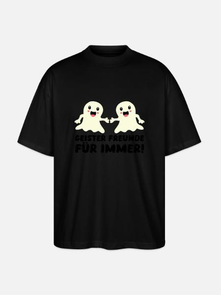 ghosts friends for ever - Stanley/Stella Oversized Unisex Organic T-shirt Blaster 2.0 - black