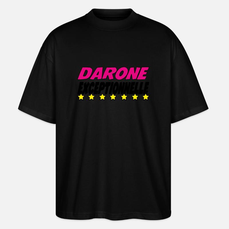 DARONE außergewöhnlich - Stanley/Stella Oversized Unisex Bio T-Shirt Blaster 2.0 - Schwarz