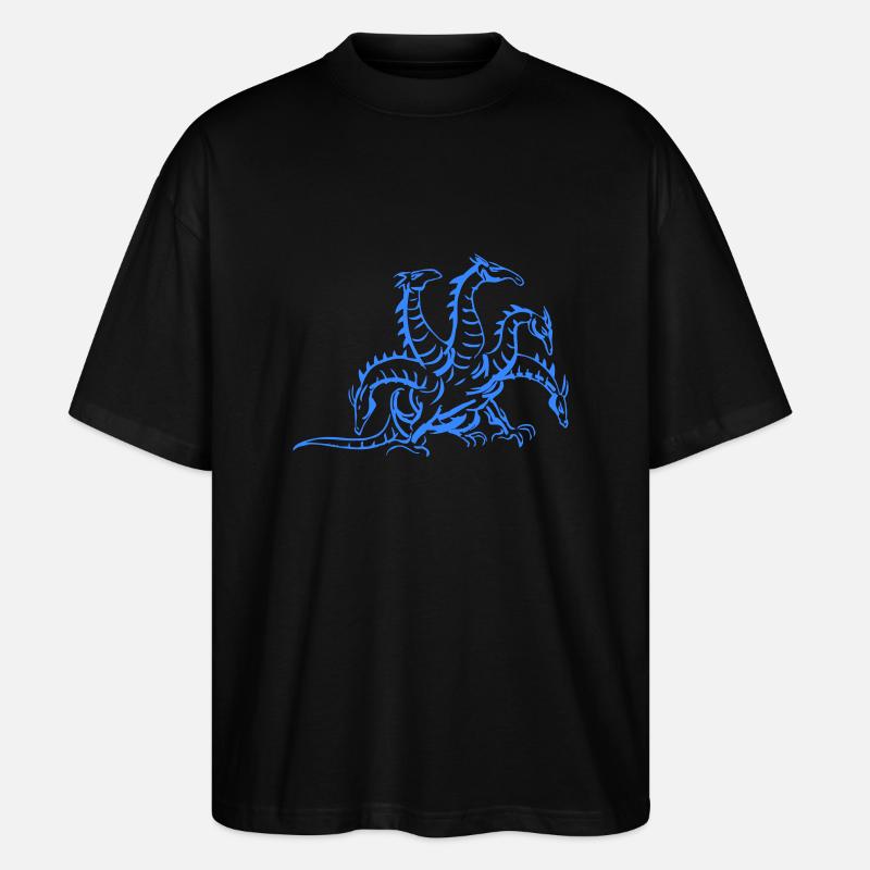 drache hydra - Stanley/Stella Oversized Unisex Bio T-Shirt Blaster 2.0 - Schwarz