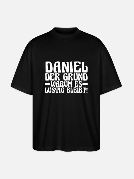 Prénom Daniel - T-shirt bio Blaster 2.0 coupe oversize Stanley/Stella Unisexe - noir