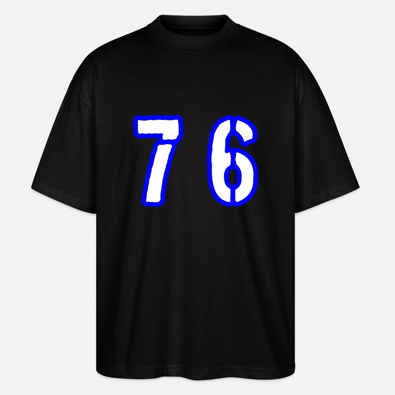 76 Symbole numérique - T-shirt bio Blaster 2.0 coupe oversize Stanley/Stella Unisexe - noir