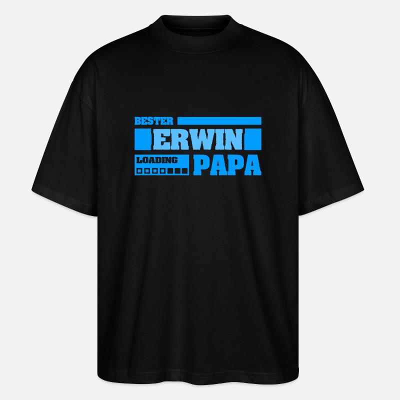 Erwin as a first name - Stanley/Stella Oversized Unisex Organic T-shirt Blaster 2.0 - black