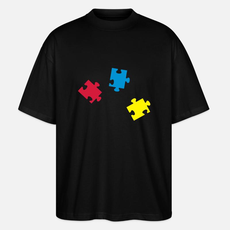 puzzle_teile_tk3 - Stanley/Stella Oversized Unisex Bio T-Shirt Blaster 2.0 - Schwarz