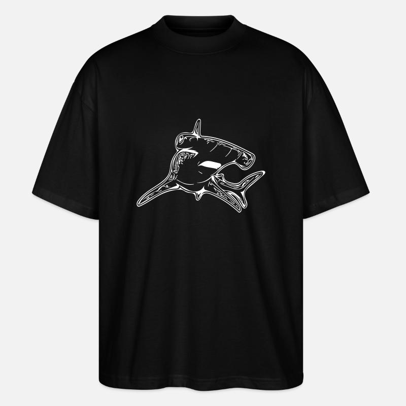 Requin-marteau élégant - T-shirt bio Blaster 2.0 coupe oversize Stanley/Stella Unisexe - noir