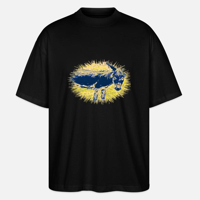 Esel - Stanley/Stella Oversized Unisex Bio T-Shirt Blaster 2.0 - Schwarz