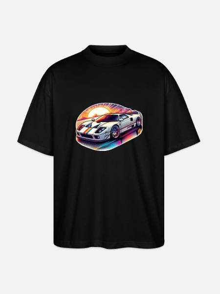 Oldtimer Sonnenuntergang - Stanley/Stella Oversized Unisex Bio T-Shirt Blaster 2.0 - Schwarz