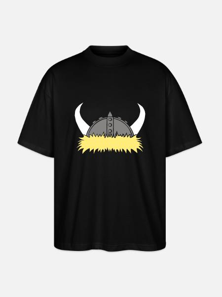 Viking helmet - Stanley/Stella Oversized Unisex Organic T-shirt Blaster 2.0 - black